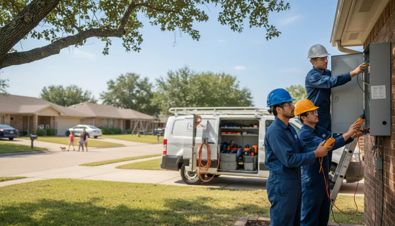 Certified electrician providing emergency electrical services in Windom, TX